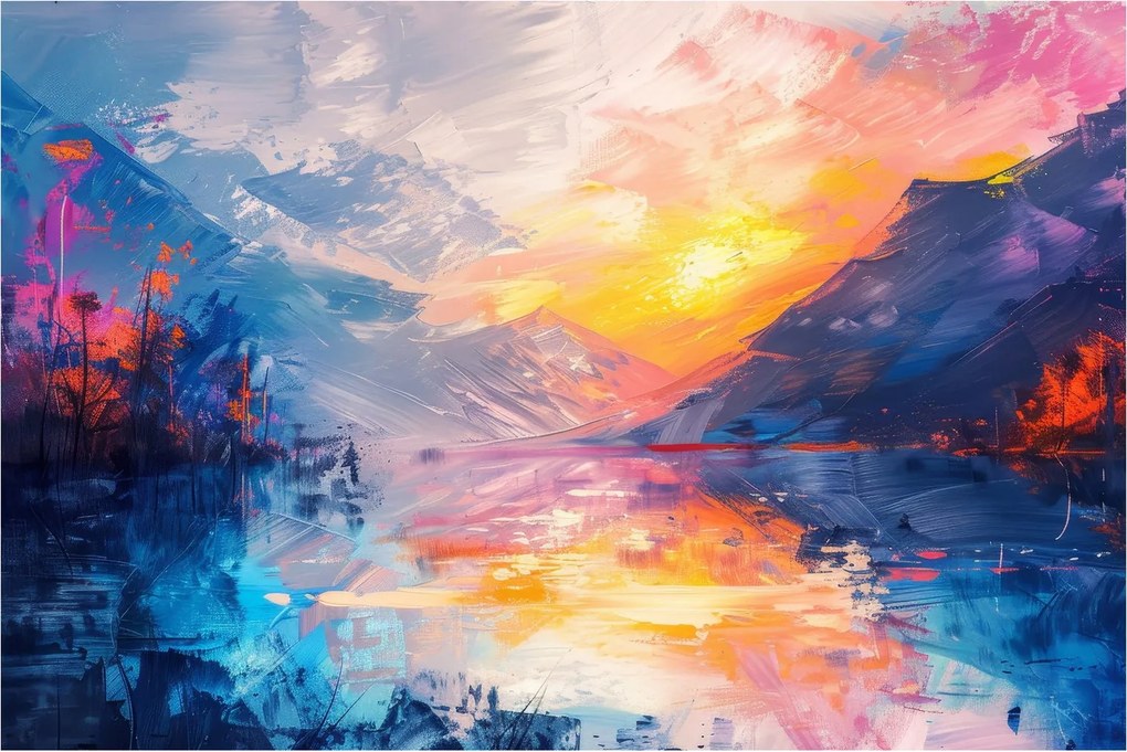 Obraz - Maľba krajiny (90x60 cm)