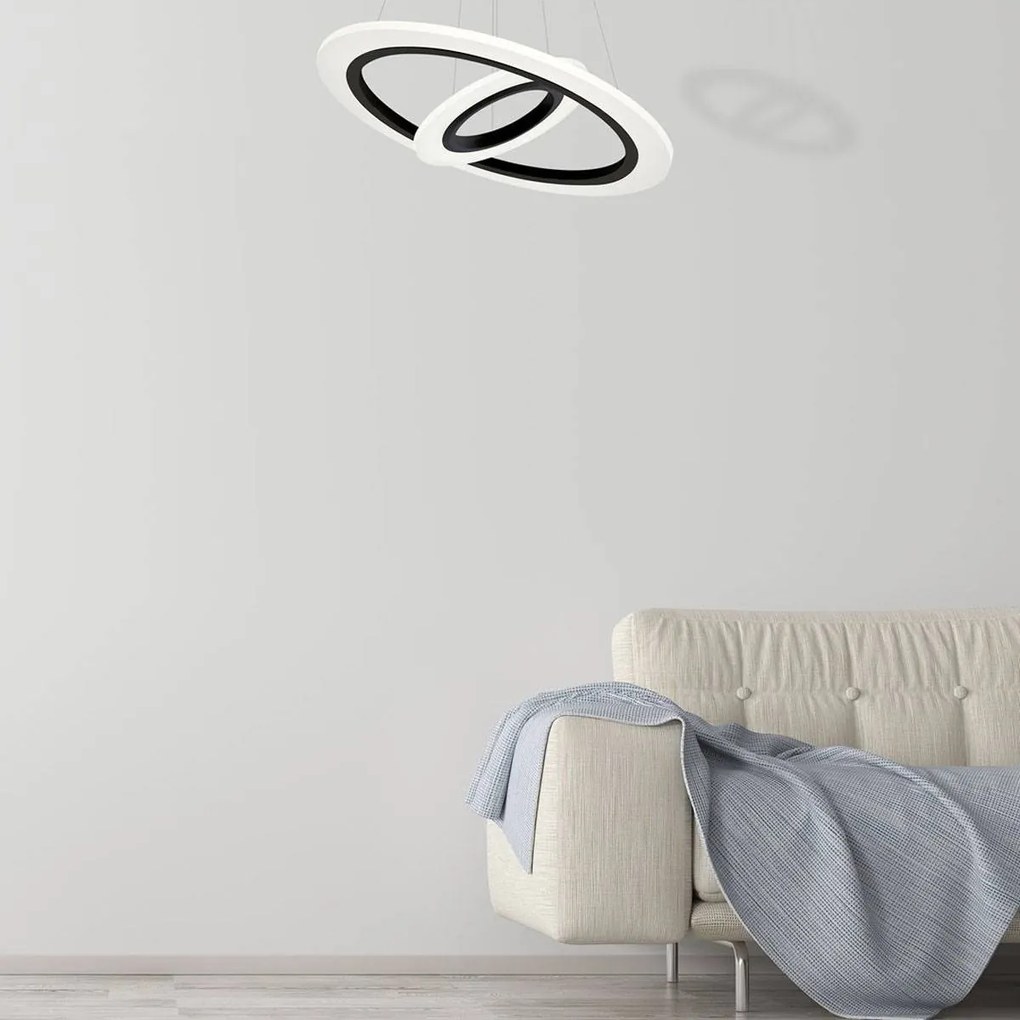 Závesné LED svietidlo Cosmo, 2x LED 36w, b/w