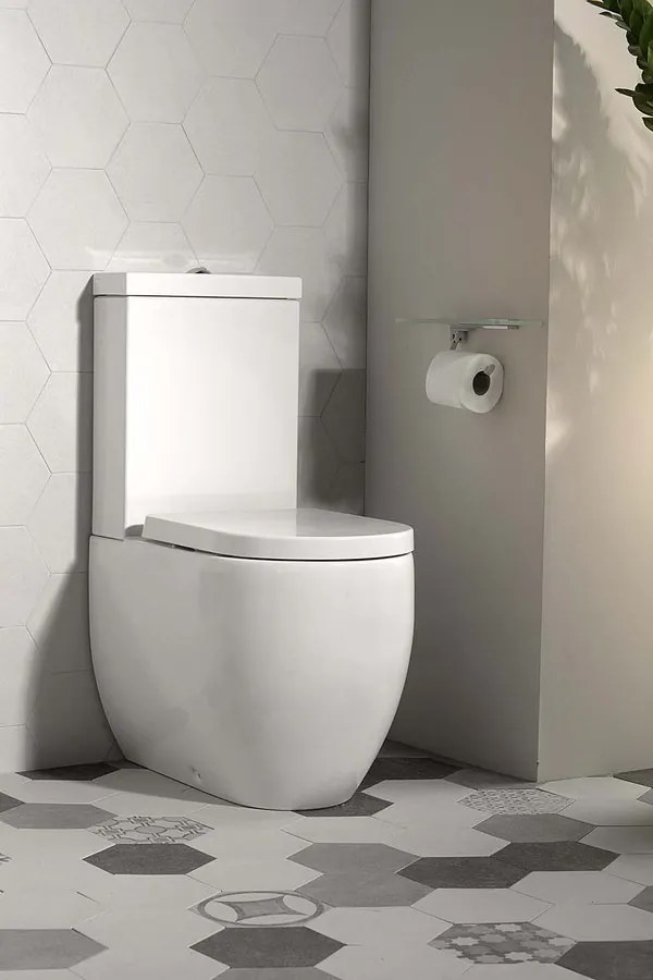 Kerasan Kerasan, FLO WC kombi, spodný/zadný odpad, biela, WCSET11-FLO