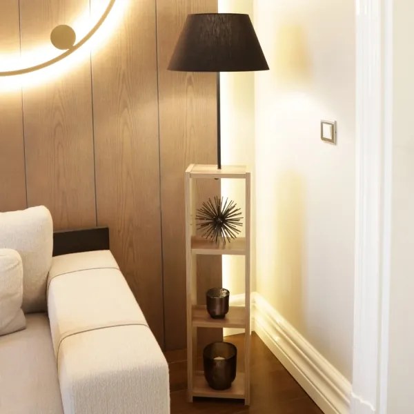 Stojacia lampa AYD 1xE27/40W/230V hnedá/čierna