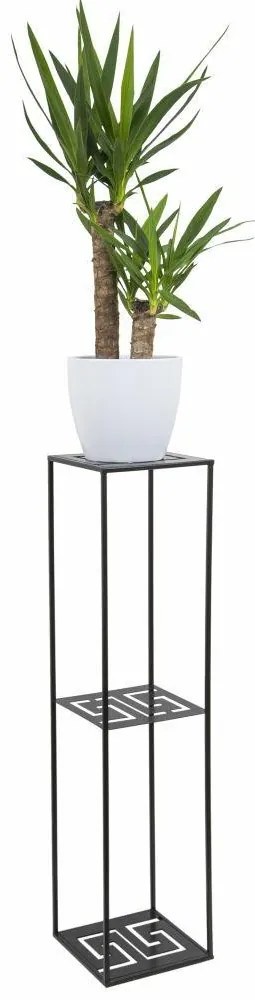 Moderný stojan na kvetináč Labyrint 100 cm ČIERNY