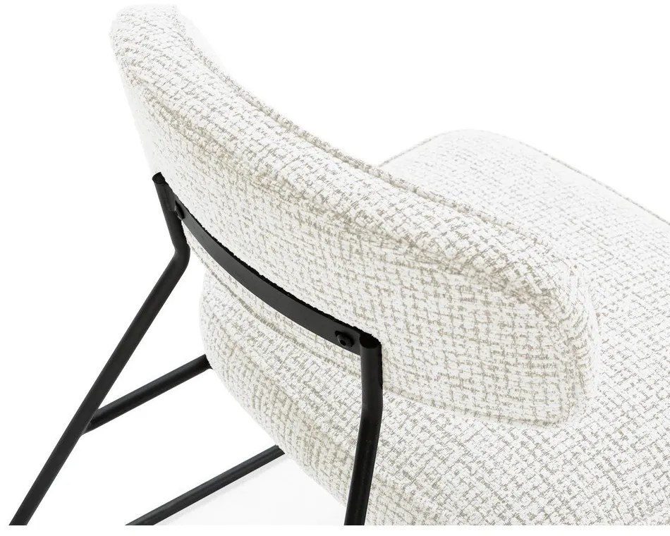 Bielo-béžové kreslo Elon – Marckeric