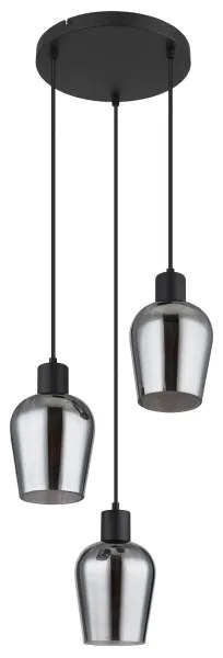 Globo 15627-3 - Luster na lanku RYAN 3xE27/40W/230V pr. 28,5 cm čierna