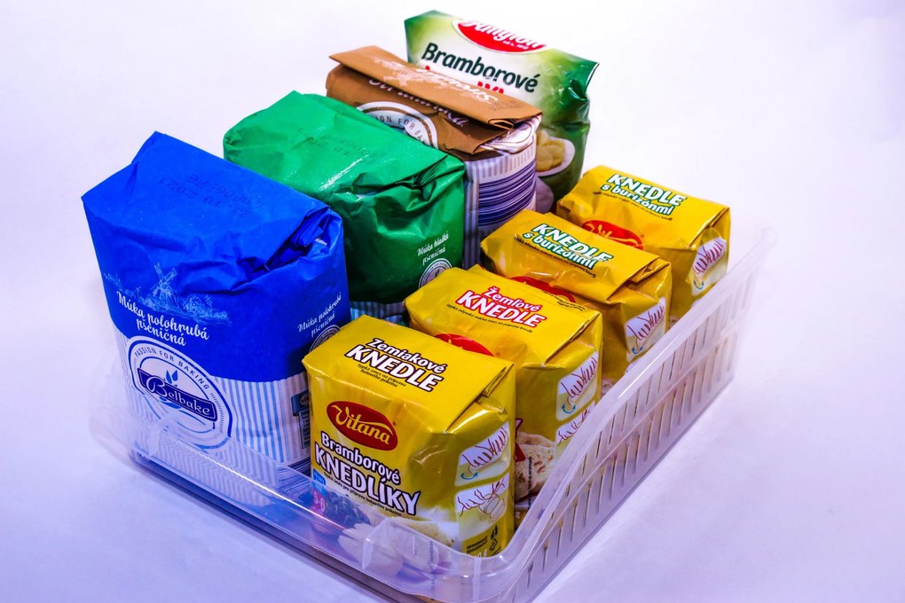 Orion Organizér, košík do chladničky aj police - ADEL plochý, priehľadný, 26 x 30 x 10 cm