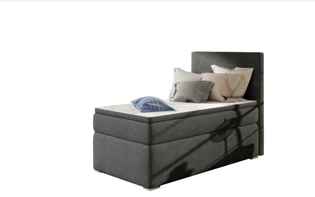 Čalúnená posteľ boxspring ROCCO, 90x200, sawana 14, levá