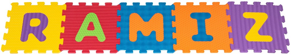 RAMIZ Senzorická podložka s 26 abecednými puzzle pre deti 10 m+ odnímateľné písmená