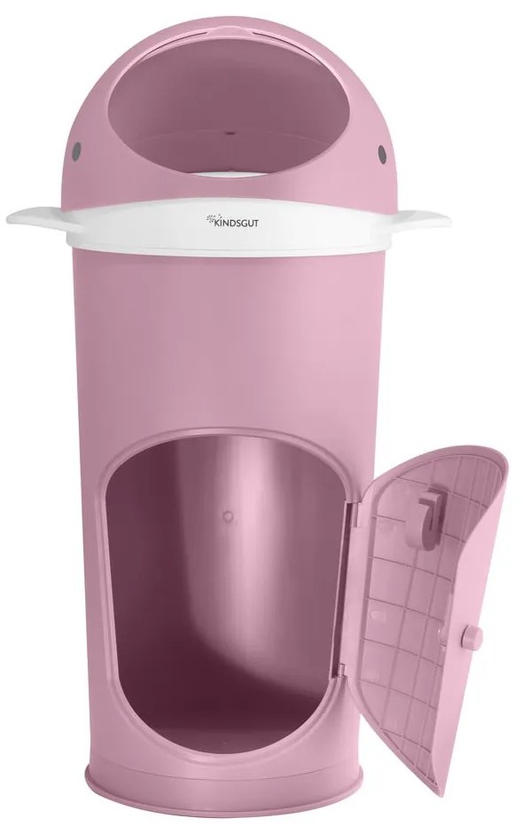 Ružový plastový odpadkový kôš na plienky 25 l Whale – Kindsgut