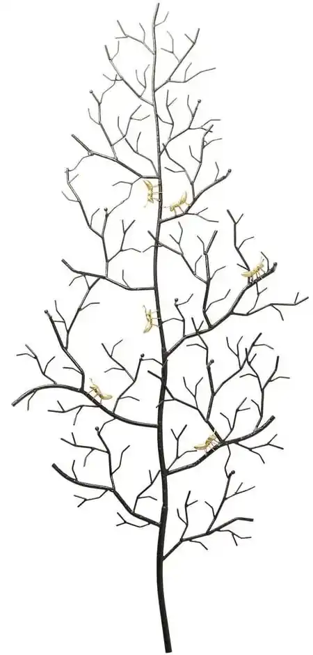 Kovový nástenný vešiak Kare Design Ants On A Tree, výška 160 cm | BIANO