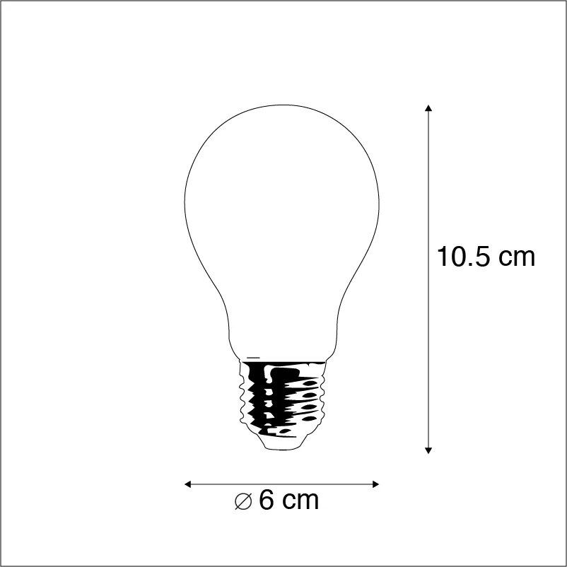 Sada 5 stmievateľných LED žiaroviek E27 A60 matná 5W 380lm