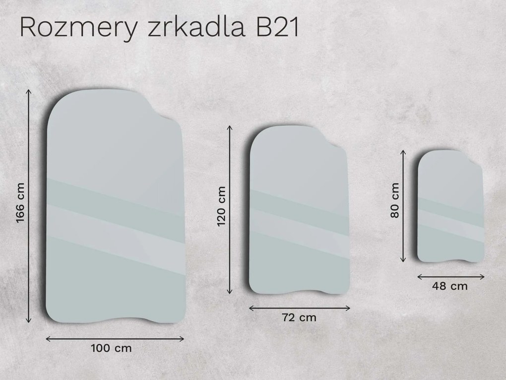 Zrkadlo Base B21 48×80