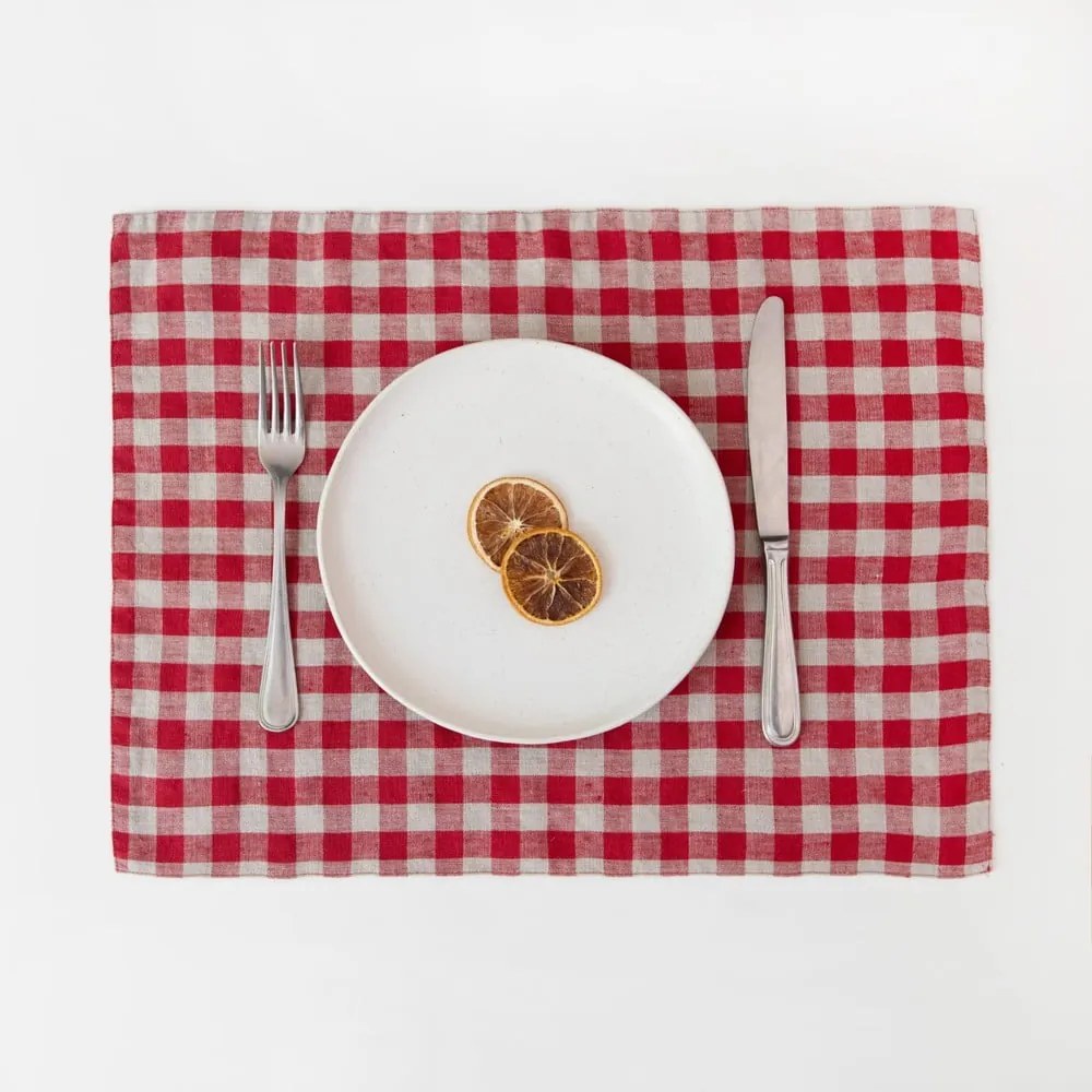 Látkové prestieranie 35x45 cm Red Gingham – Linen Tales