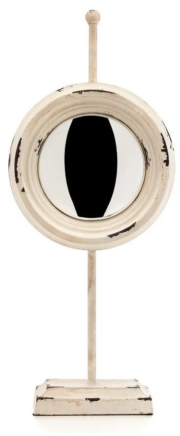 Vintage - Čočkové zrkadlo v kovovom ráme Aluro MAZINE, 21x9x50 cm
