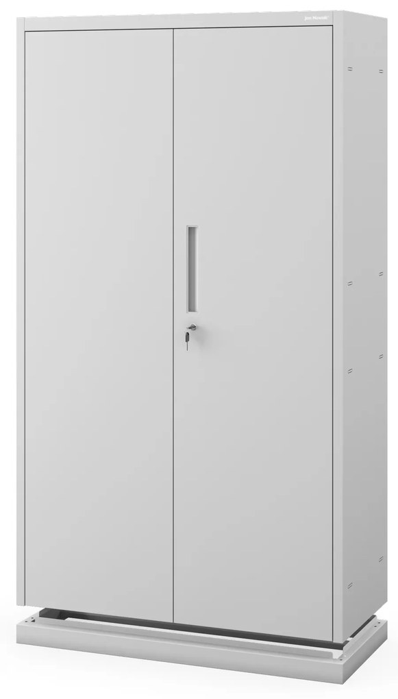 Kovová skriňa MEGAN – sivá, bez zásuvky, 160 cm