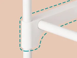Botník Clarna 92 cm biely