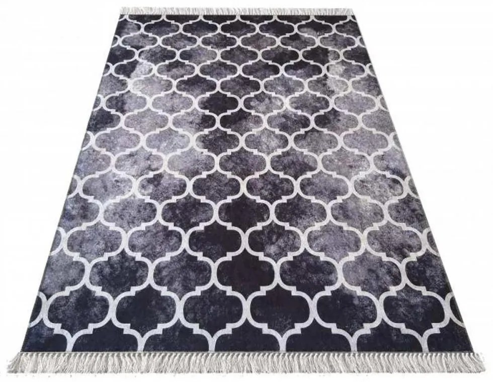 Kusový koberec Mreža čierny 160x220cm