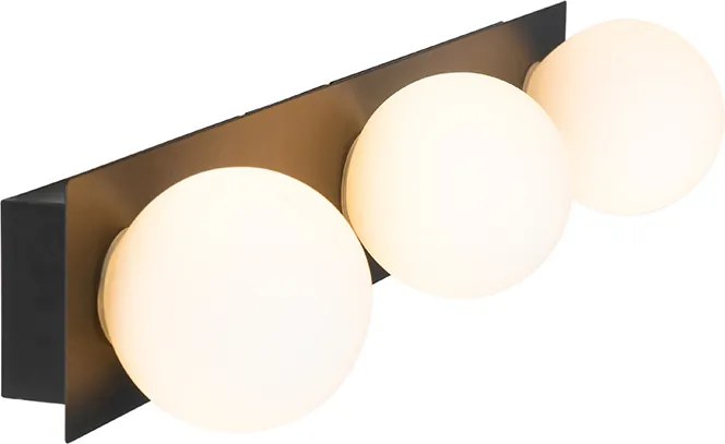 Moderná nástenná lampa čierna 48 cm IP44 3-svetlá - Cederic