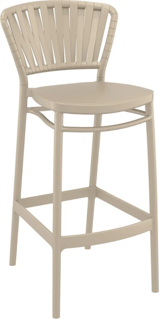 PORTOFINO BAR 75 záhradná barová stolička taupe