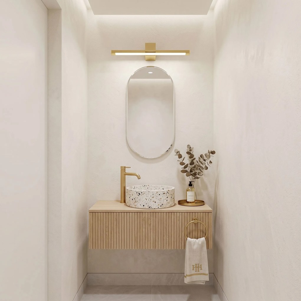 Toolight Toolight, LED kúpeľňové nástenné svietidlo 60cm, 12W, 1500lm, SWE044-1W, zlatá lesklá, OSW-20144
