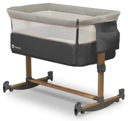 Lionelo - Detská postieľka 3v1 LEONIE šedá/čierna