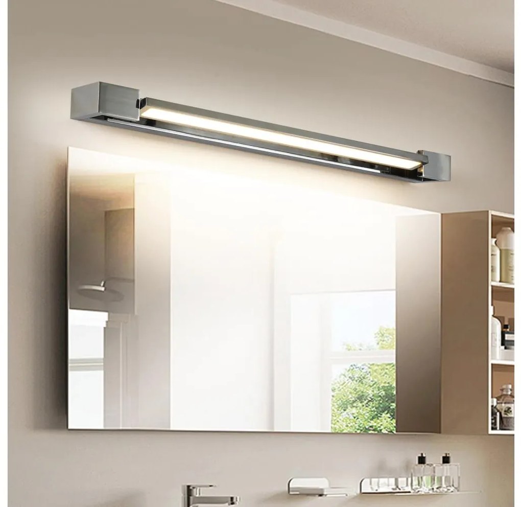 Brilagi-LED Kúpeľňové zrkadlo s osvetlením AQUA LINE LED/18W/230V 60 cm IP44 lesklý chróm