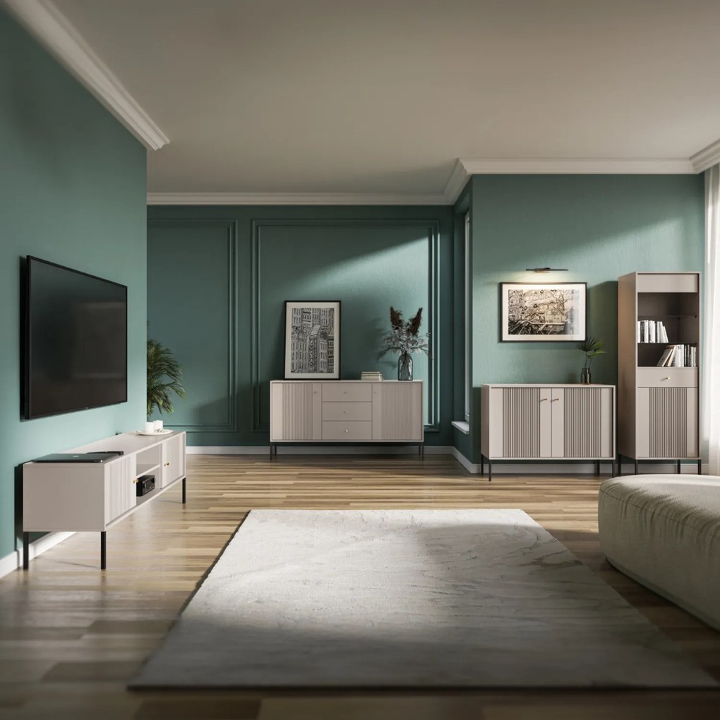 PROXIMA.store - Glamourová vitrína SOFT FARBA: biela