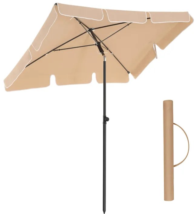 Zahradní slunečník s ochranným obalem Royal 200x125 cm béžový