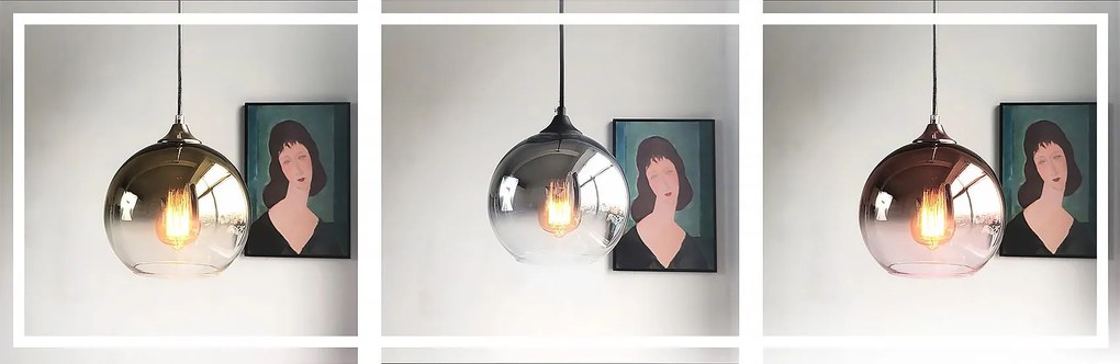 Toolight - Závesné svietidlo E27 60W APP313-1CP, ružová-zlatá, OSW-00345