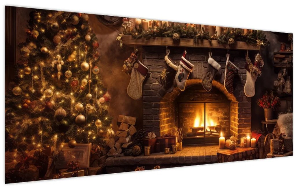 Obraz - Vianočná atmosféra (120x50 cm)