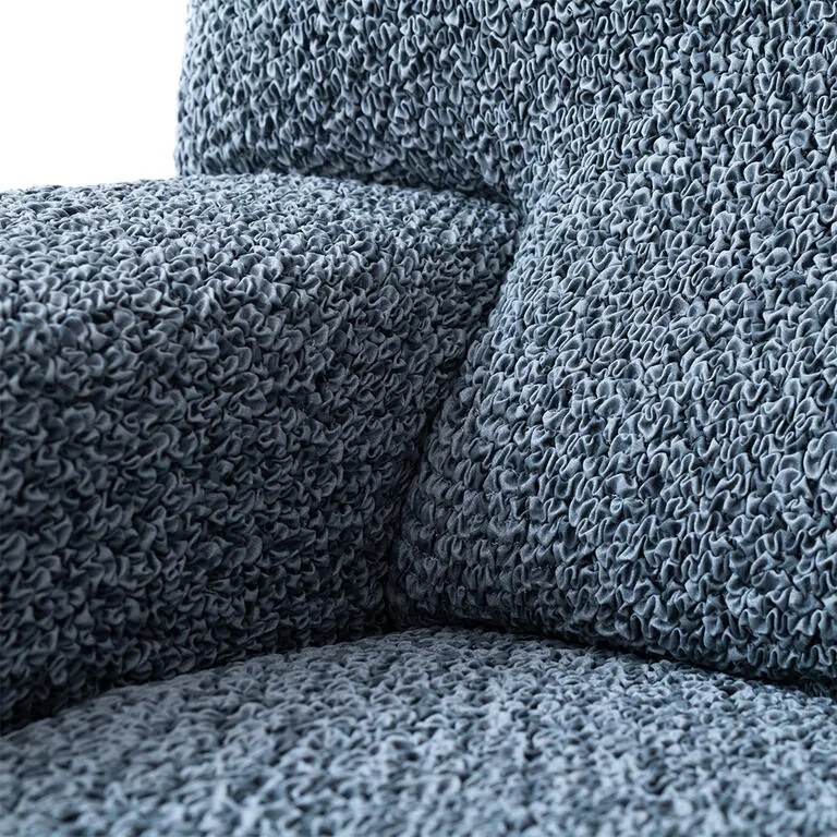 Bielastické poťahy VENEZIA modrá kreslo ušiak (š. 60 - 110 cm)