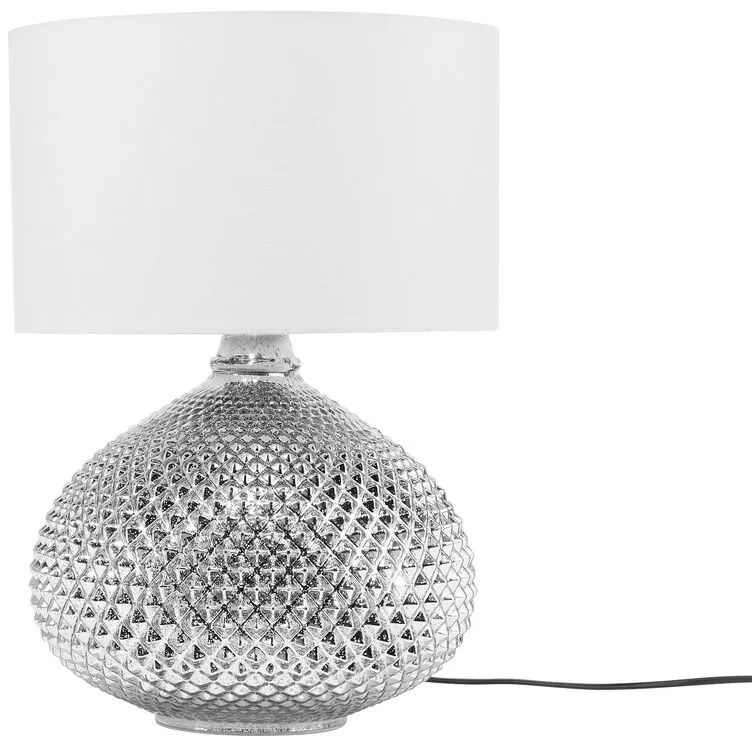 Strieborná stolná lampa MADON Beliani