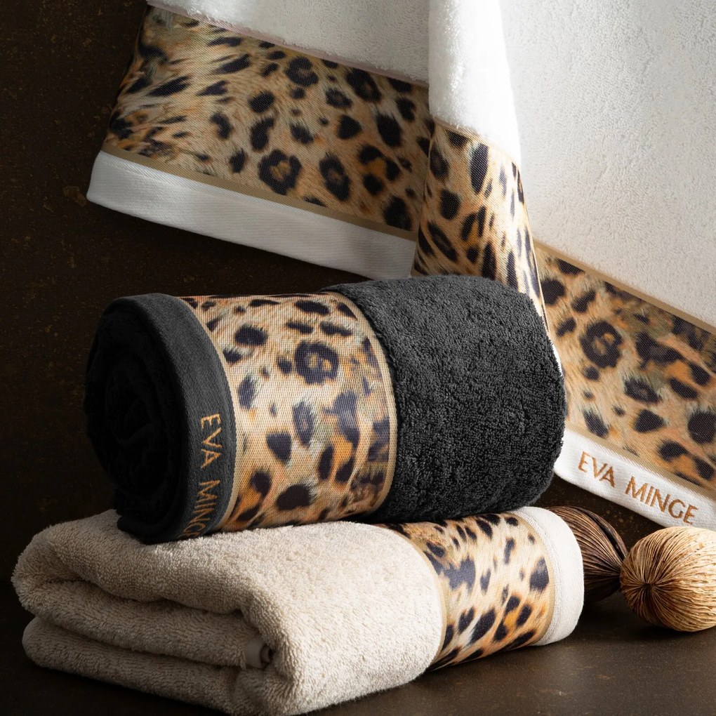 BAVLNENÝ UTERÁK EVA MINGE23 70X140 CM ČIERNA