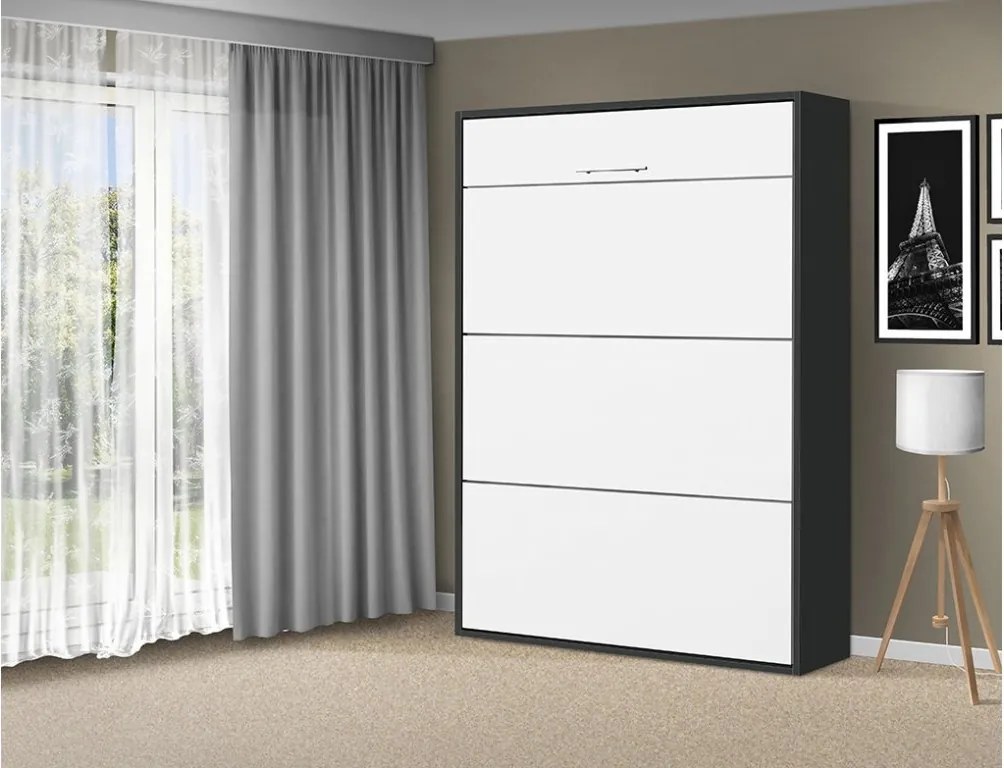 Nabytekmorava Sklápacia posteľ VS 1054 P - 200x160 cm A farba lamina: biela 113