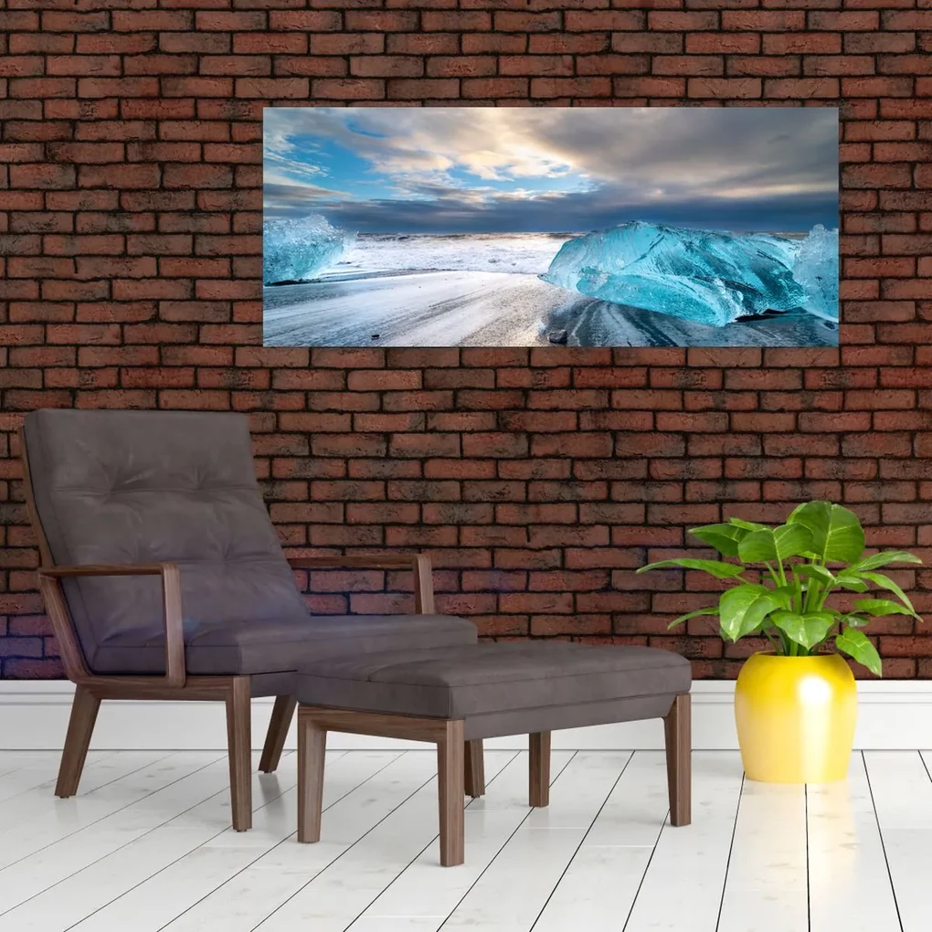 Obraz - Diamantová pláž (120x50 cm)