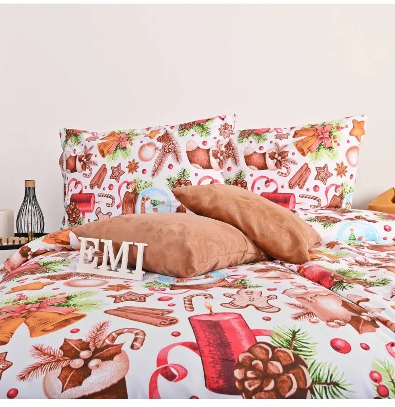 Vianočné bavlnené obliečky Rafael EMI, Štandardný set jednolôžko obsahuje 1x 140x200 + 1x 70x90