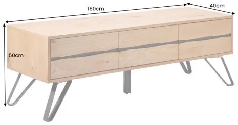 TV-skrinka 46342 Edge 160cm Masív drevo Dub - Komfort-nábytok