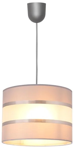 Luster na lanku HELEN 1xE27/15W/230V pr. 20 cm šedá/strieborná