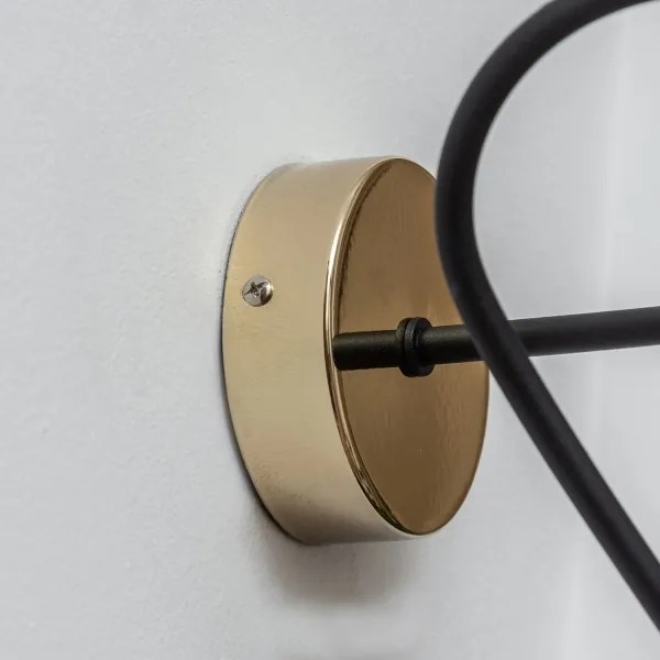 Nástenné svietidlo OXFORD 1xE27/15W/230V zlatá/čierna