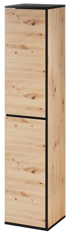 Vysoká kúpeľňová skrinka Mossa 69 35 cm pravá dub Artisan/čierna