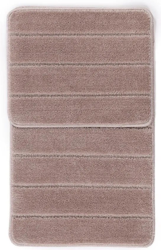 Hnedé kúpeľňové predložky v súprave 2 ks 50x80 cm Yeni Cizgli – Foutastic