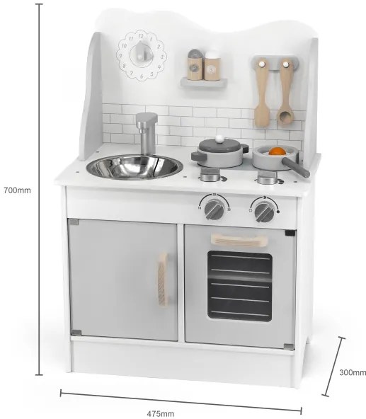 Detská kuchynka Viga 44049 PolarB eco sivá