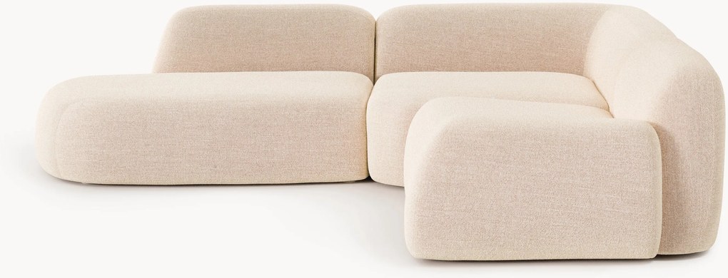 Modulárna buklé rohová pohovka Wolke (4-miestna)