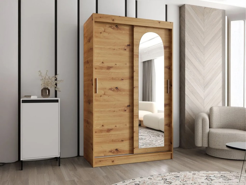 Šatníková skriňa Kreloin 120, zásuvka: nie, Farby: dub artisan