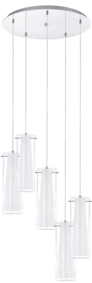 EGLO 93003 - Závesné svietidlo PINTO 5xE27/60W