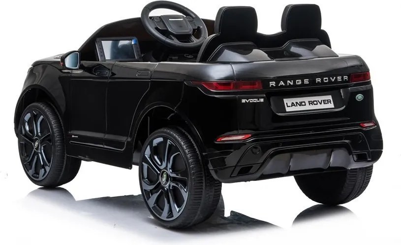 LEAN CARS Elektrické autíčko Range Rover Evoque čierne lakované