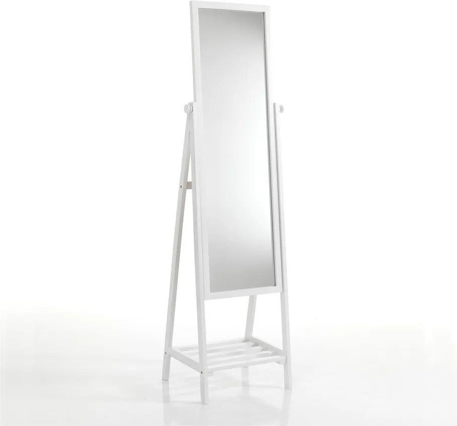 Biele stojacie zrkadlo s policou Tomasucci Brill