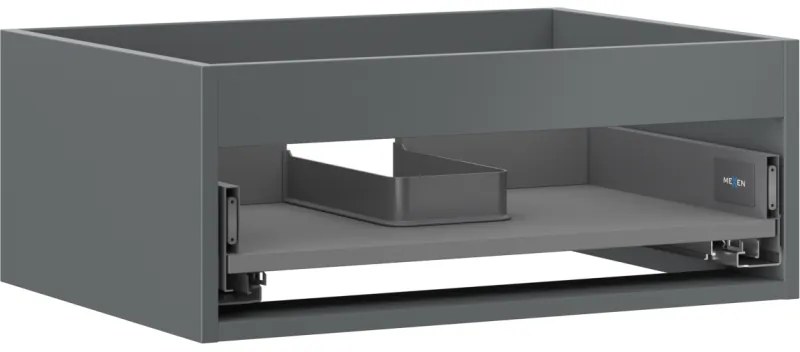 Mexen Box-A, závesná skrinka 60 cm, 1 zásuvka, grafitová matná, 91AX0-0600-235-1-66