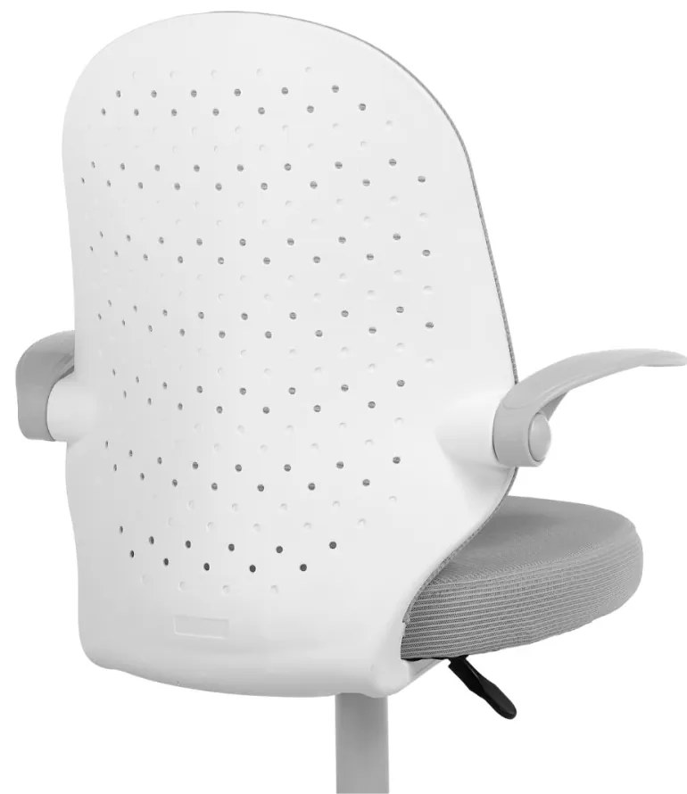 Detská otočná stolička Neoseat JUNI 012 s podnožou — látka, sivá