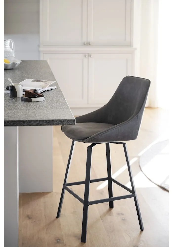 Sivé barové stoličky v súprave 2 ks (výška sedadla 65 cm) Alison – Rowico