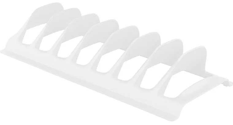 ALTOM Držiak, stojan na pokrievky, taniere, veká - 7 pozícií, plastový - biely