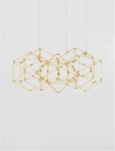 LED luster Nebula 49 zlatá
